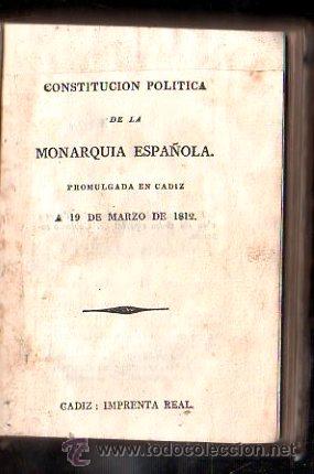Libros antiguos: CONSTITUCION DE CADIZ. 1812. ORIGINAL. - Foto 1