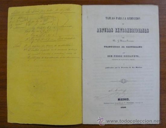 Libros antiguos: TABLAS PARA LA REDUCCI&Oacute;N DE ALTURAS EXTRAMERIDIANAS. TOWSON, Thomas. - Foto 2