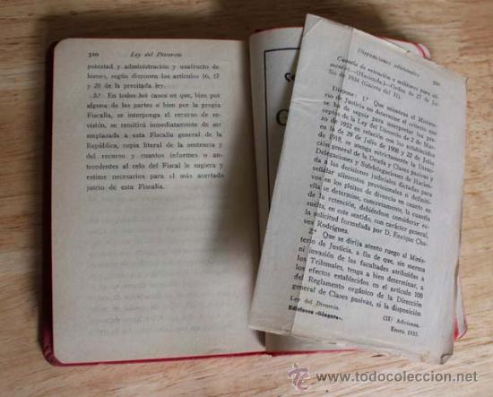 Libros antiguos: LEY DEL DIVORCIO DE 1932. BIBLIOTECA DE BOLSILLO - Foto 4