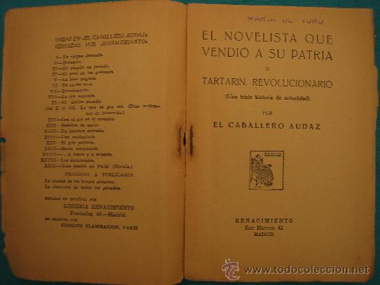 Libros antiguos: Escritor  El Caballero Audaz - Foto 2