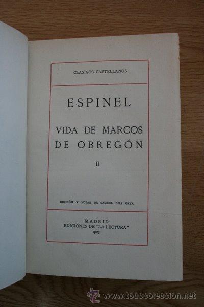 Libros antiguos: Vida de Marcos de Obreg&oacute;n. Tomo II. Espinel - Foto 1