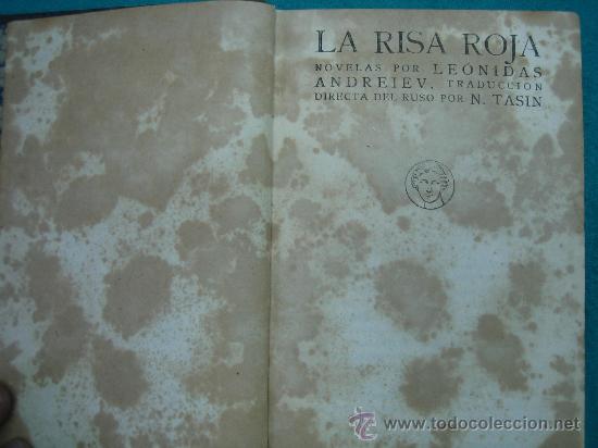 Libros antiguos: Novela La risa roja por Le&oacute;nidas Andreiev - Foto 1