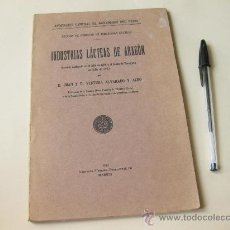 Libros antiguos: INDUSTRIAS LACTEAS DE ARAGON - JUAN VENTURA ALVARADO Y ALBO - ALTO ARAGON Y ZARAGOZA - 1913