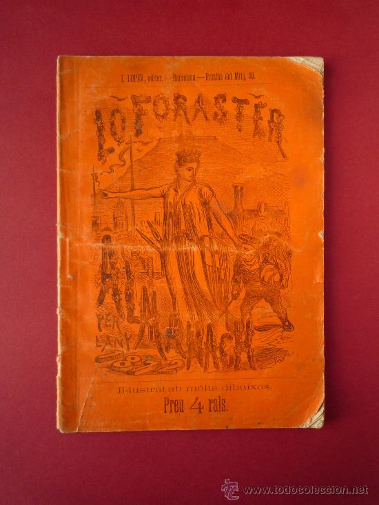 Libros antiguos: LO FORASTER, ALMANACH PER LANY 1872 - Foto 1