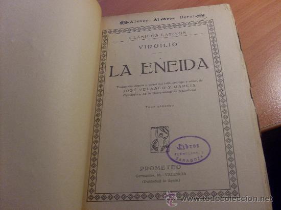 Libros antiguos: VIRGILIO ( LA ENEIDA ) ED. PROMETEO VALENCIA (LB47) - Foto 2