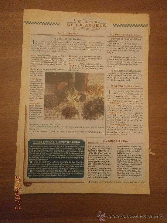 Libros antiguos: RECETAS SUELTAS DE LOS CONSEJOS DE LA ABUELA -- DE PRONTO - Foto 1