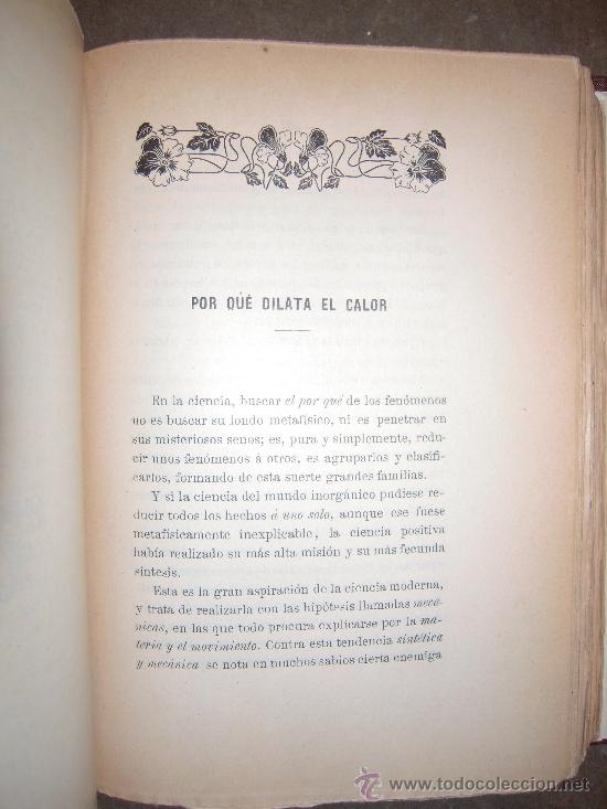Libros antiguos: Ciencia popular. 1905. Jos&eacute; Echegaray. - Foto 4