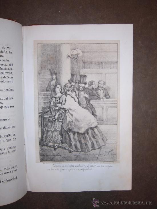 Libros antiguos: La Dama de las Camelias. 1857. Alejandro Dumas. - Foto 5