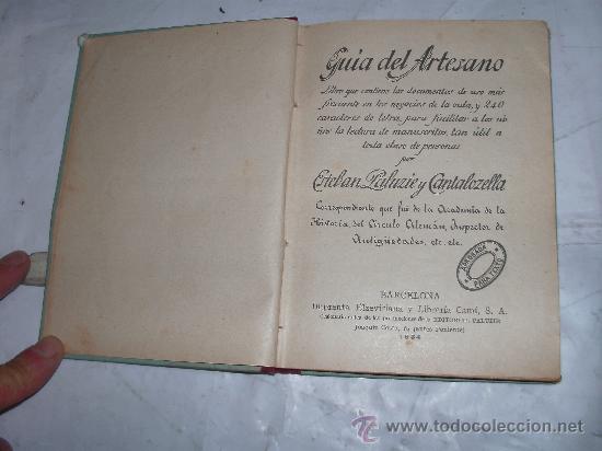 Libros antiguos: GUIA DEL ARTESANO - Foto 2