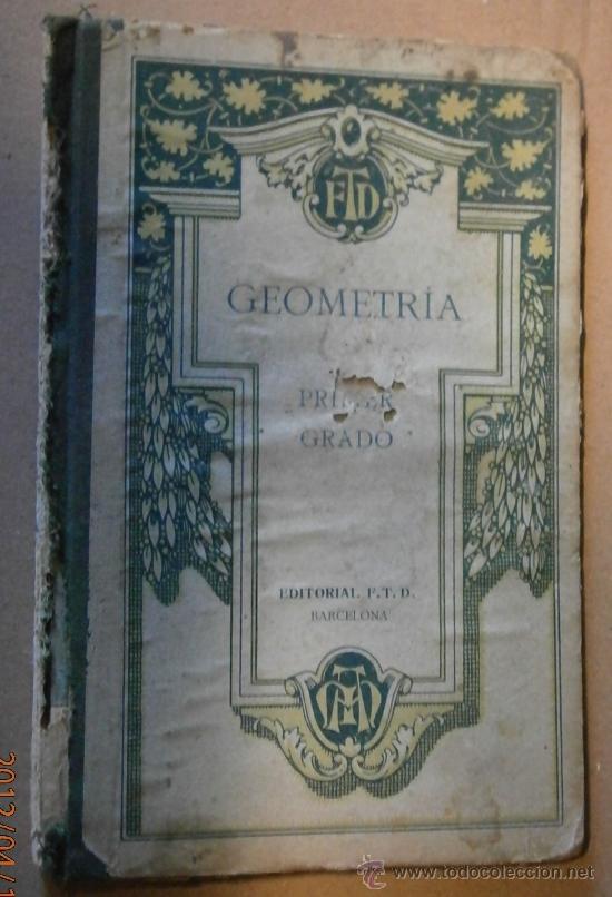 Libros antiguos: Geometr&iacute;a, 1927, 66 p&aacute;ginas - Foto 1