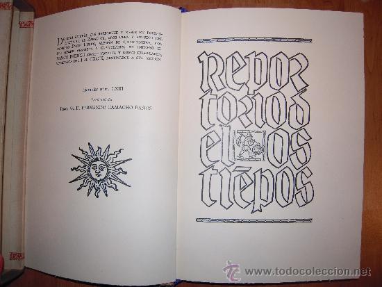 Libros antiguos: Reportorio de los tiempos. Edici&oacute;n numerada. Andres de Li. - Foto 2