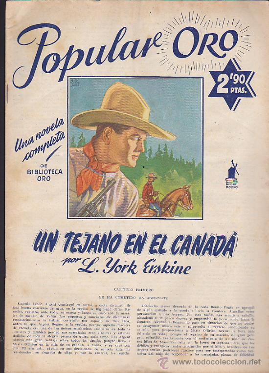 Libros antiguos: NOVELA POPULAR ORO N&ordm; 4 - Foto 1
