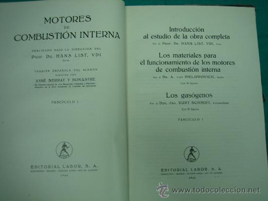 Libros antiguos: Motores de combustion interna 1944 - Foto 2