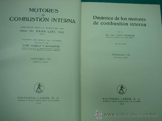 Libros antiguos: Motores de combustion interna 1944 - Foto 2
