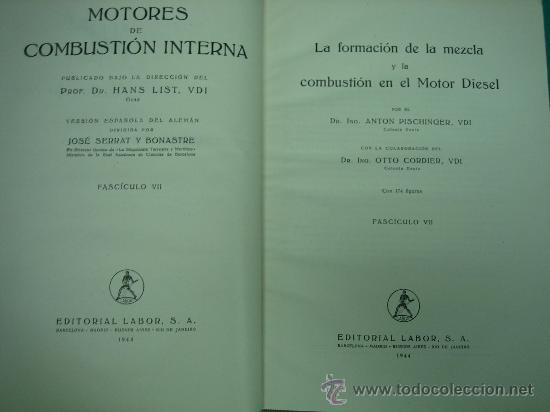 Libros antiguos: Motores de combustion interna 1944 - Foto 1