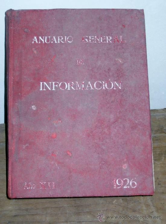 Libros antiguos: ANUARIO GENERAL ESPA&Ntilde;A A&Ntilde;O 1926