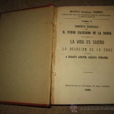 Libros antiguos: COMEDIAS ESCOGIDAS DE D.PEDRO CALDERON DE LA BARCA 1880 BIBLIOTECA UNIVERSAL ECONOMICA TOMO V. Lote 31709302