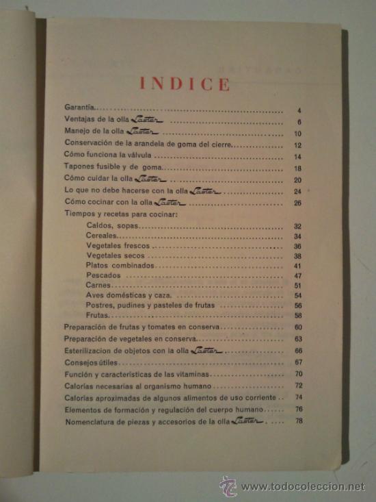 Libros antiguos: LASTER OLLAS A PRESION - Foto 2