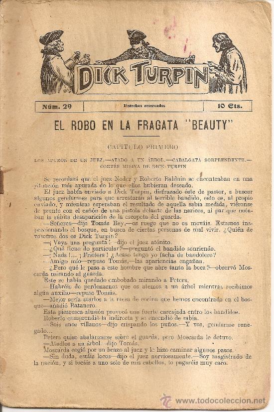 Libros antiguos: DICK TURPIN,,N&ordm;29 - Foto 1