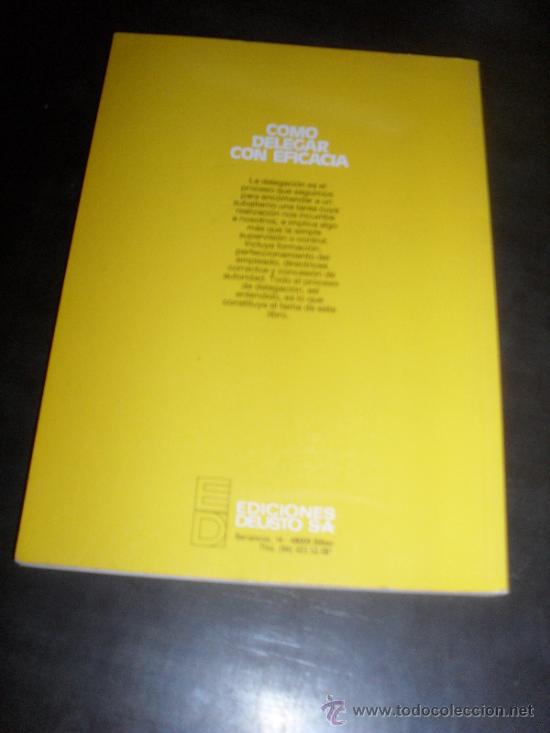 Libros antiguos: COMO DELEGAR CON EFICACIA. H. L. TAYLOR. DEUSTO. - Foto 3