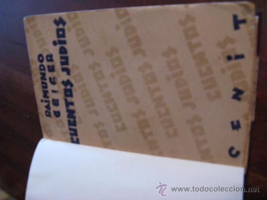 Libros antiguos: CUENTOS JUDIOS.- RAIMUNDO GEIGER.- 1929 - Foto 4