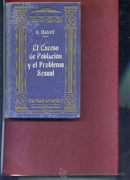 Libros antiguos: HARDY,EL EXCESO DE POBLACION Y EL PROBLEMA SEXUAL - Foto 1