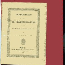 Libros antiguos: IMPUGNACION A LA MANIFESTACION PUBLICADA POR UN CATALAN ...CORONA ARAGON. Lote 23750923