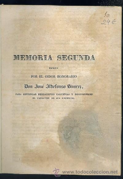Livros antigos: MEMORIA SEGUNDA ESCRITA POR EL OIDOR HONORARIO   A-FOLLETO-022