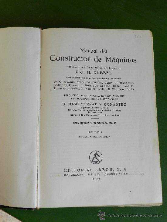 Libros antiguos: MANUAL DEL CONSTRUCTOR DE MAQUINAS por H.DEBBER - Foto 2