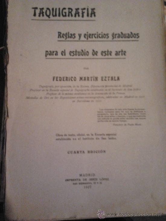 Libros antiguos: taquigrafia de 1927 - Foto 1