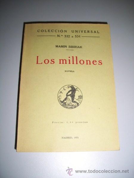 Libros antiguos: SIBIRIAK, Mam&iacute;n - Los millones : novela - Foto 1