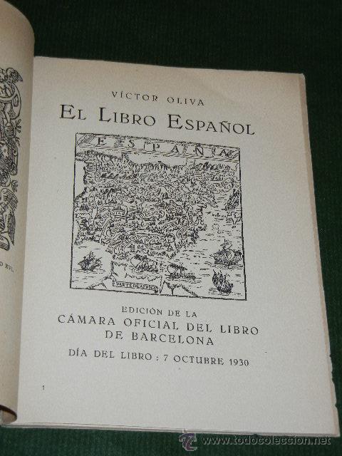 Libros antiguos: EL LIBRO ESPA&Ntilde;OL, de Victor Oliva - Foto 2