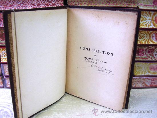 Antiquarische B&uuml;cher: CONSTRUCTION DES APPAREILS D'AVIATION . Calculs d'&eacute;tablissement des machines volantes en g&eacute;neral ...