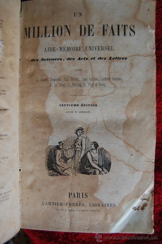 Libros antiguos: UN MILLION DE FAITS - Foto 1