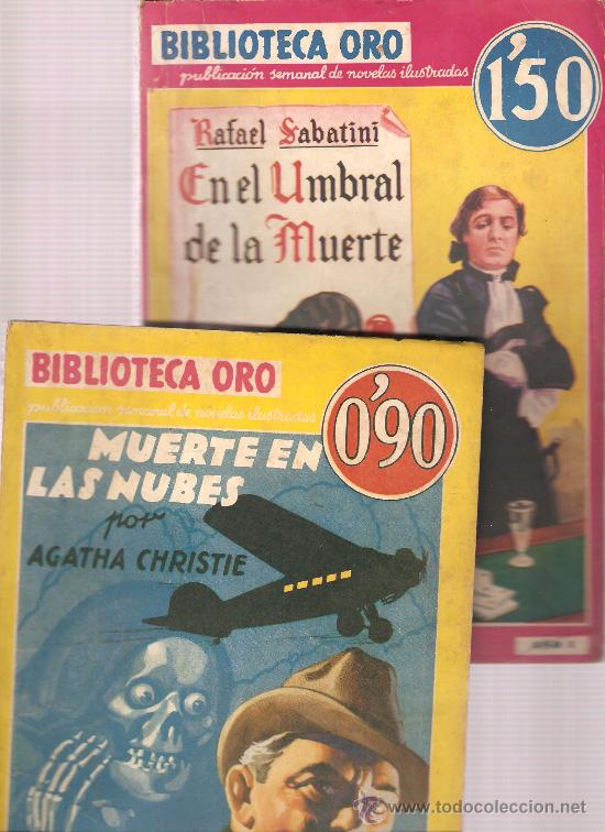 Old books: 4 NOVELAS BIBLIOTECA ORO: POR RAFAEL SABATINI, WYNDHAM MARTYN Y AGATHA CHRISTIE