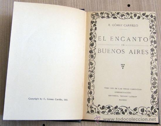 Libros antiguos: El encanto de Buenos Aires. 1921 - Foto 3