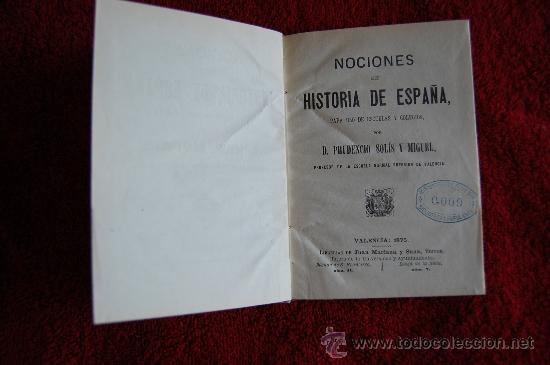 Libros antiguos: NOCIONES DE HISTORIA DE ESPA&Ntilde;A - Foto 3