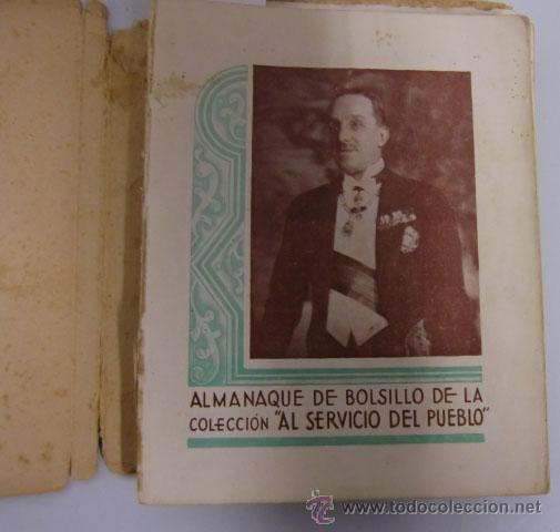 Libros antiguos: Almanaque Mon&aacute;rquico de bolsillo, 1936 - Foto 1