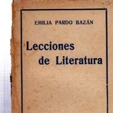 Libros antiguos: LECCIONES DE LITERATURA, EMILIA PARDO BAZÁN, ED. IBERO AMERICANA, RÚSTICA 189PÁGS, 10X16CM. Lote 33762531