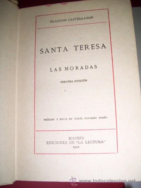 Libros antiguos: TERESA DE JES&Uacute;S, Santa - Las moradas - Foto 1