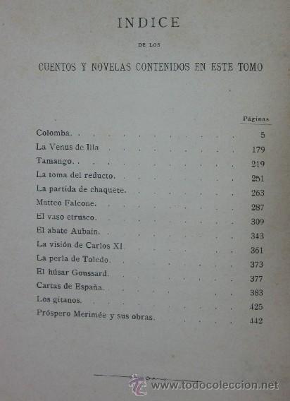 Libros antiguos: CUENTOS Y NOVELAS - PROSPERO MERIMEE - Foto 3