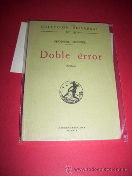 Libros antiguos: MERIM&Eacute;E, Pr&oacute;spero - Doble error : novela - Foto 1