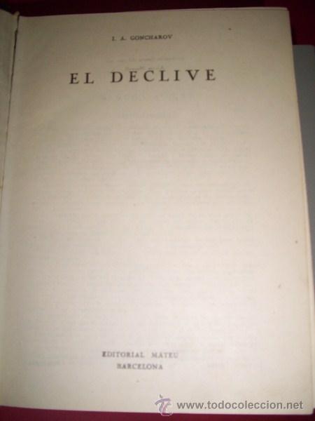Libros antiguos: GONCHAROV. I. A. - El declive - Foto 1