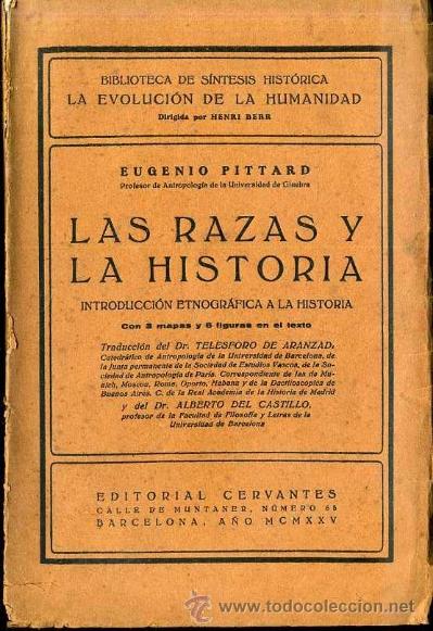 Libros antiguos: PITTARD : LAS RAZAS Y LA HISTORIA (1925) - Foto 1