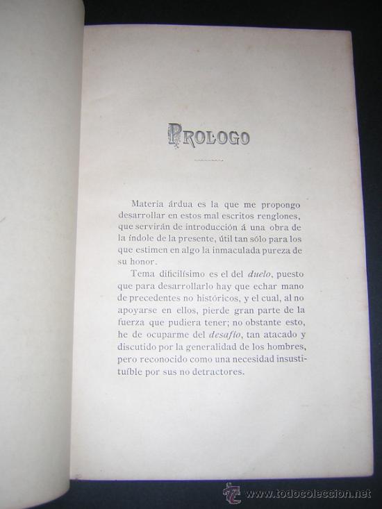 Libros antiguos: 1890 - EUSEBIO Y&Ntilde;IGUEZ - OFENSAS Y DESAFIOS - LEYES QUE RIGEN EN EL DUELO - Foto 5