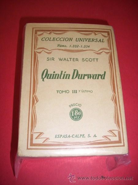 Libros antiguos: SCOTT, Walter - Quint&iacute;n Durward - Foto 1