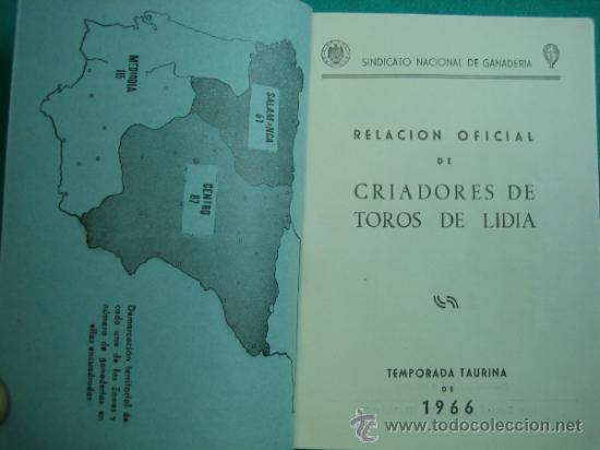 Libros antiguos: Criadores de Toros de Lidia Reglamento Oficial 1966 - Foto 2