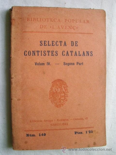 Libros antiguos: SELECTA DE CONTISTES CATALANS. 1926 - Foto 1