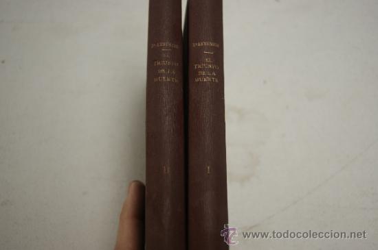 Libros antiguos: 2 tomos, libro El triunfo de la muerte, de principios s.XX - Foto 2