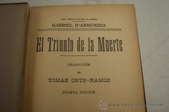 Libros antiguos: 2 tomos, libro El triunfo de la muerte, de principios s.XX - Foto 5